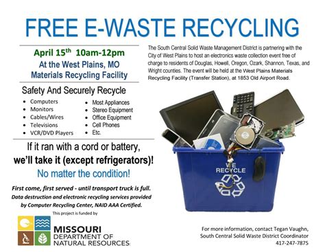 free electronic waste recycling event.